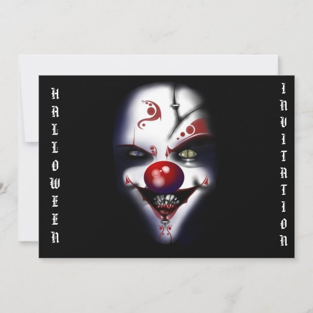 convite assustador do Dia das Bruxas (Frente)