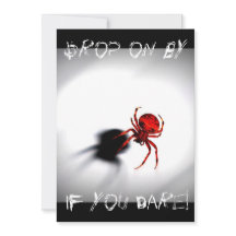 Convite assustador do Dia das Bruxas da aranha