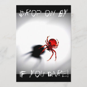 Convite assustador do Dia das Bruxas da aranha