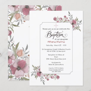 Convite Athena Baptism.