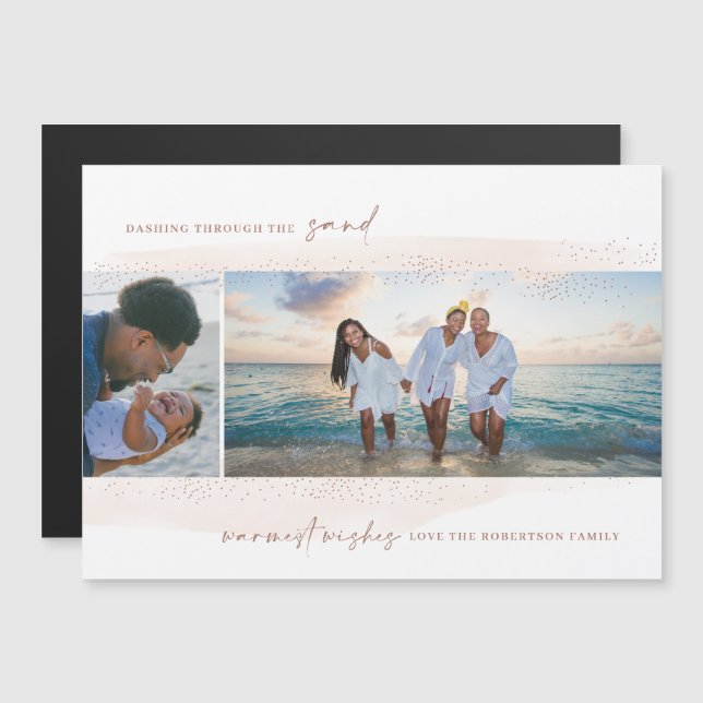 Convite Atualizando através da placa do ímã fotográfico de (Frente/Verso)