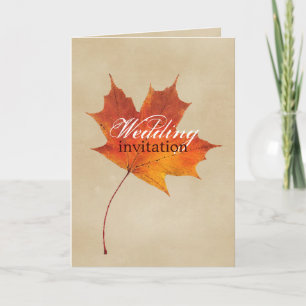 Convite Autumn Orange Fall in Love Deixa Casamento