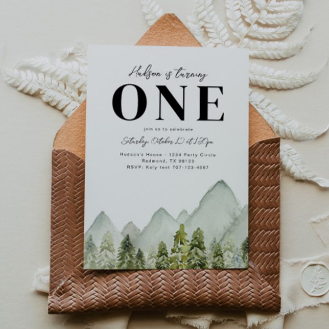 Convite Aventura Aniversário | Montanhas Aniversár (Criador carregado)