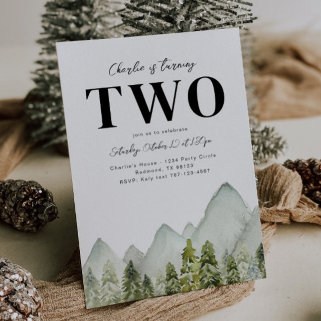 Convite Aventura Aniversário | Montanhas Aniversár (Criador carregado)