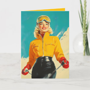 Convite Aventura de inverno com Vintage Glamor de Esqui Re