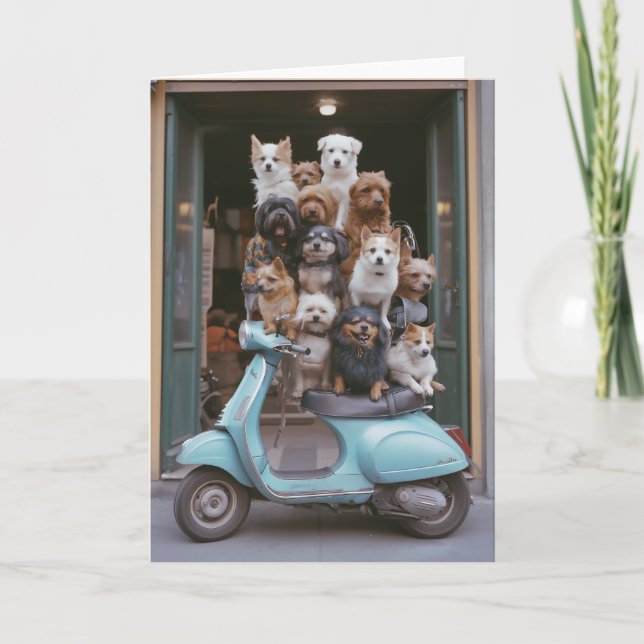 Convite Aventura Vespa Embalada Para Puppy (Frente)