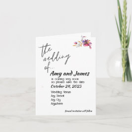 Convite AVISE A DATA aviso de casamento