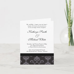 Convite Aviso de Casamento Notecard E1