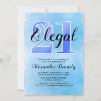 Convite Azul 21 e Legal