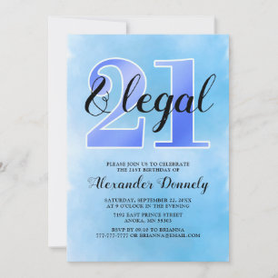 Convite Azul 21 e Legal