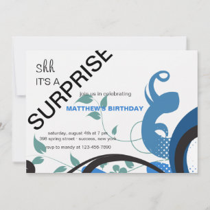 Convite azul da energia