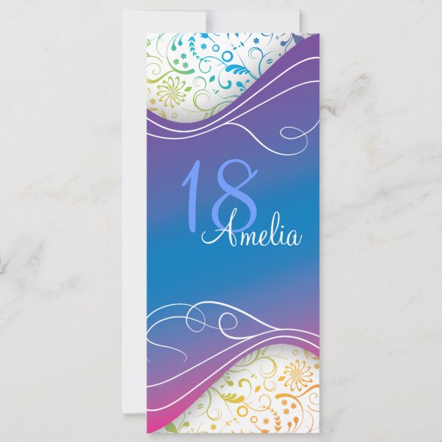 Convite Azul Elegante (Frente)