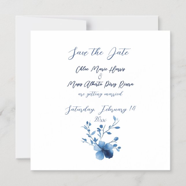 Convite Azul no Flor Azul (Frente)