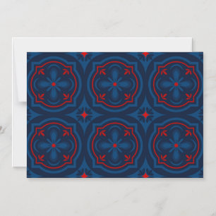 Convite Azulejos decorativos padrão floral