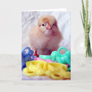 Convite Baby Chick, Perfect For Baby Shower Greeting Card