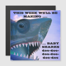 CONVITE BABY SHARKS CRUISE DOOR MAGNET