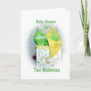 Convite Baby Shower for two mommies to be Invitation