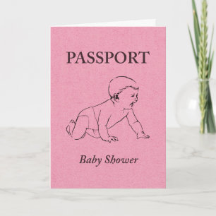 Convite Baby Shower Passport