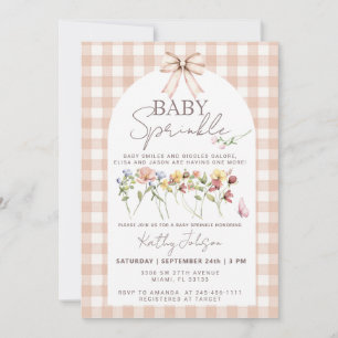 Convite Baby Sprinkle Flor Silvestre Ginga Neutro