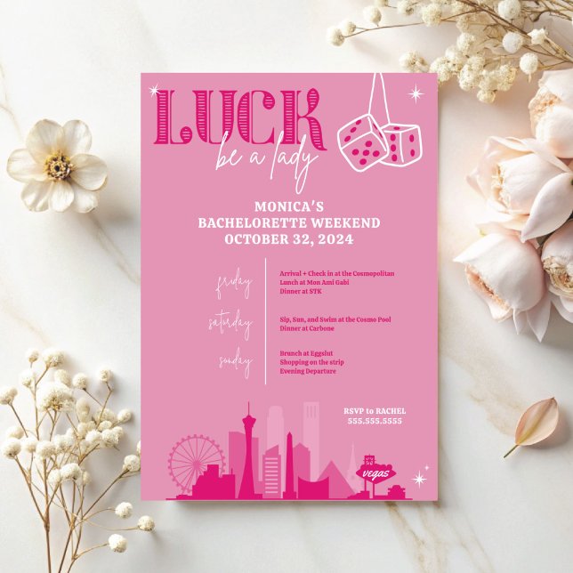 Convite Bachelorette de Las Vegas e Itinerário (Criador carregado)