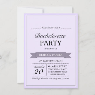 Convite Bachelorette de Poster vintage Roxo