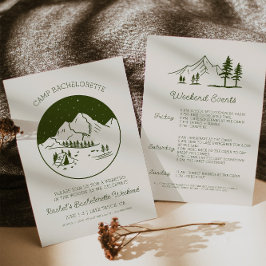 Convite Bachelorette para Camp