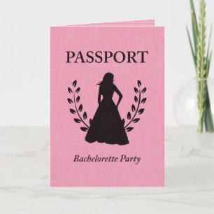 Convite bachelorette party passport