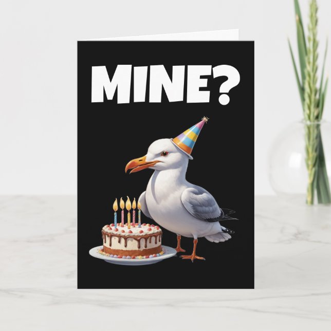 Convite Bacia de aniversário de gaivota - Bolo, Caos e Div (Frente)