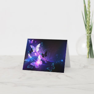 Convite Background with Night Butterflies