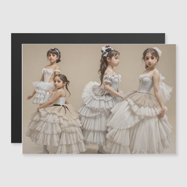 Convite Bailarinas románticas (Frente/Verso)