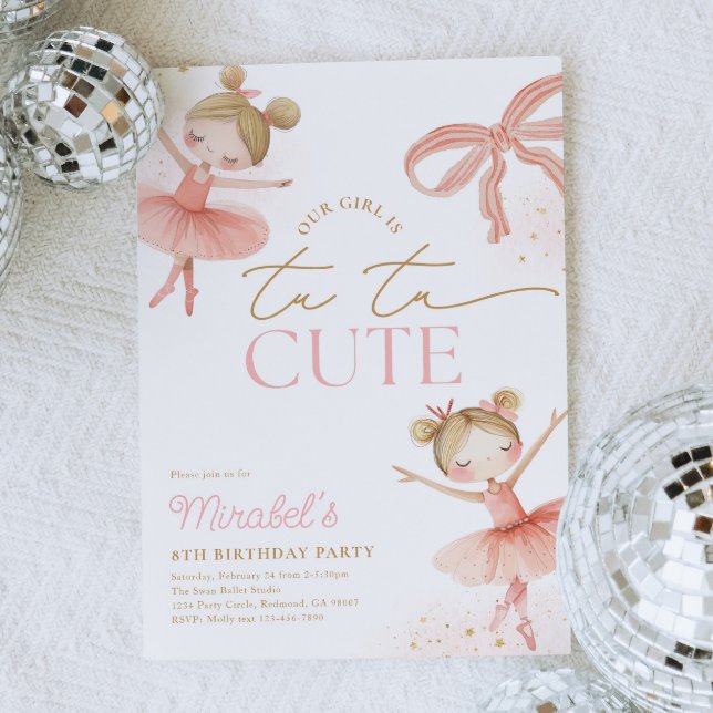 Convite Ballerina de Aniversário (Criador carregado)