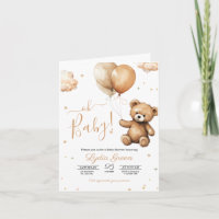 Balões de ursinho aniversário de bebê Neutro 