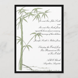Convite Bamboo para Casamento de Beleza