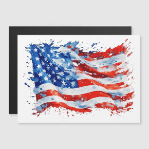 Convite Bandeira Americana EUA Aquarela 4 de Julho