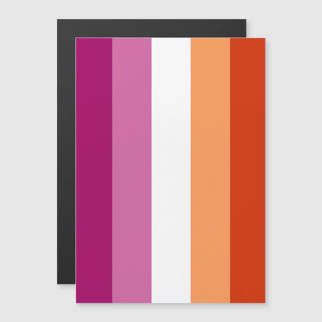 Convite Bandeira do Orgulho Lésbico (5 Listras) (Frente/Verso)