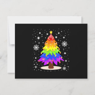 Convite Bandeira LGBT Árvore de Natal Feliz Natal Gay LGBT