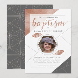 CONVITE BAPTISM LDS | Coleção Boho Feather