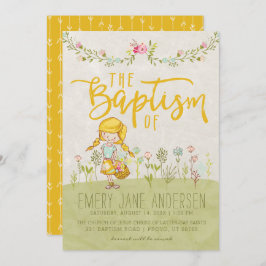 CONVITE BAPTISM LDS | Garota Floral do Shabby