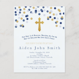 Convite Baptism para Meninos