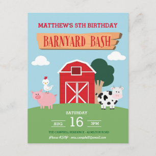 Convite Barnyard Bash