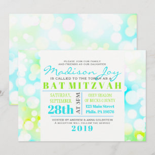 Convite Bat Mitzvah BOLHAS DE LUZ