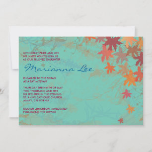 Convite Bat Mitzvah Folhas Caindo de Outono