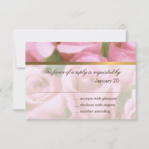 Convite Bat Mitzvah Pink Roses RSVP