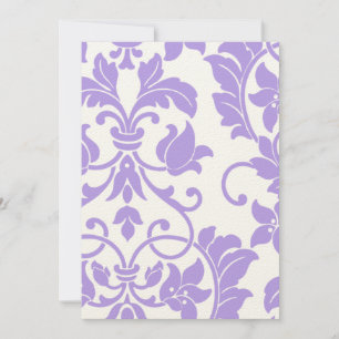 Convite Bat Mitzvah Purple Damask