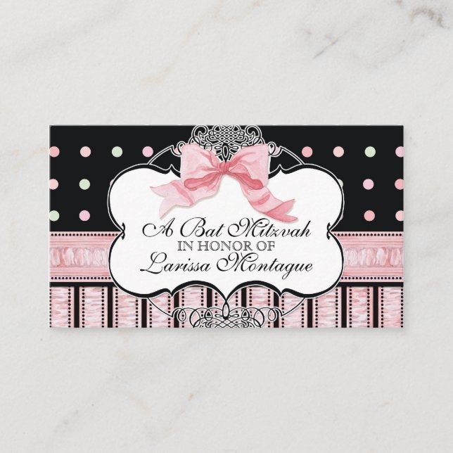 Convite Bat Mitzvah - Roteiro do Arco Francês (Frente)