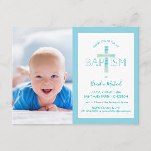 Convite Batismo - Convite Fotográfico para Menino