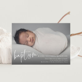 Convite Batismo e Batizado Religioso da Escrita Moderna