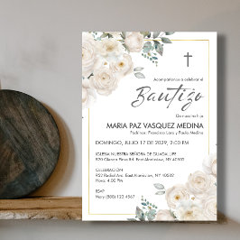 Convite Bautizo Baptism para Meninas e Meninos Ele