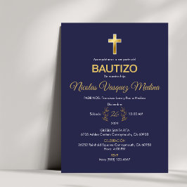 Convite Bautizo Batismo Minimalista Elegante