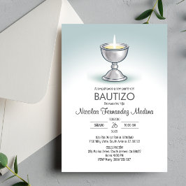 Convite Bautizo Minimalista Chalice Baptism